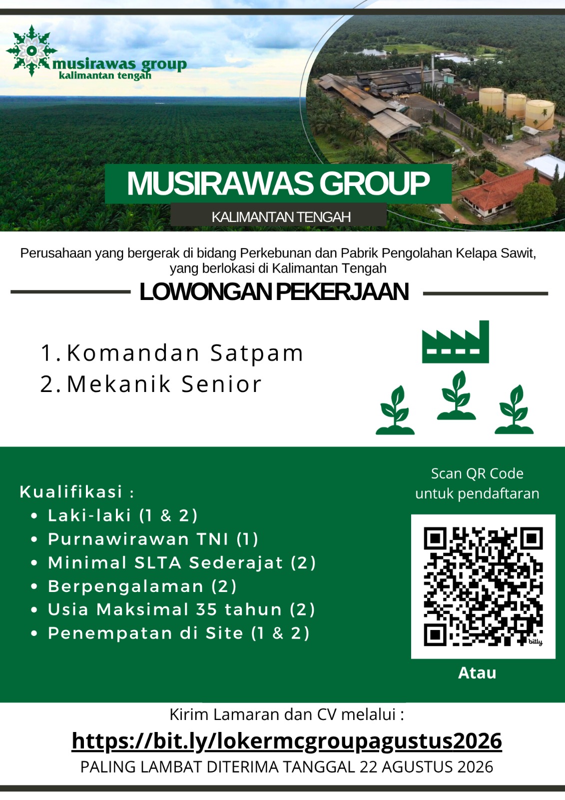 Musirawas Group Kalimantan Tengah Membuka Kesempatan Kerja bagi Masyarakat